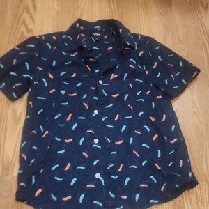 Urban Outfitters Navy Patterned Shirt